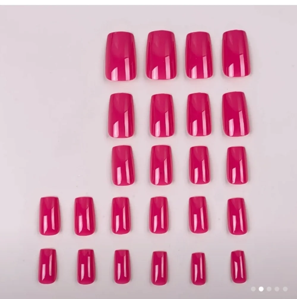 🔥3/$21 Vibrant Pink Press On Nail Set